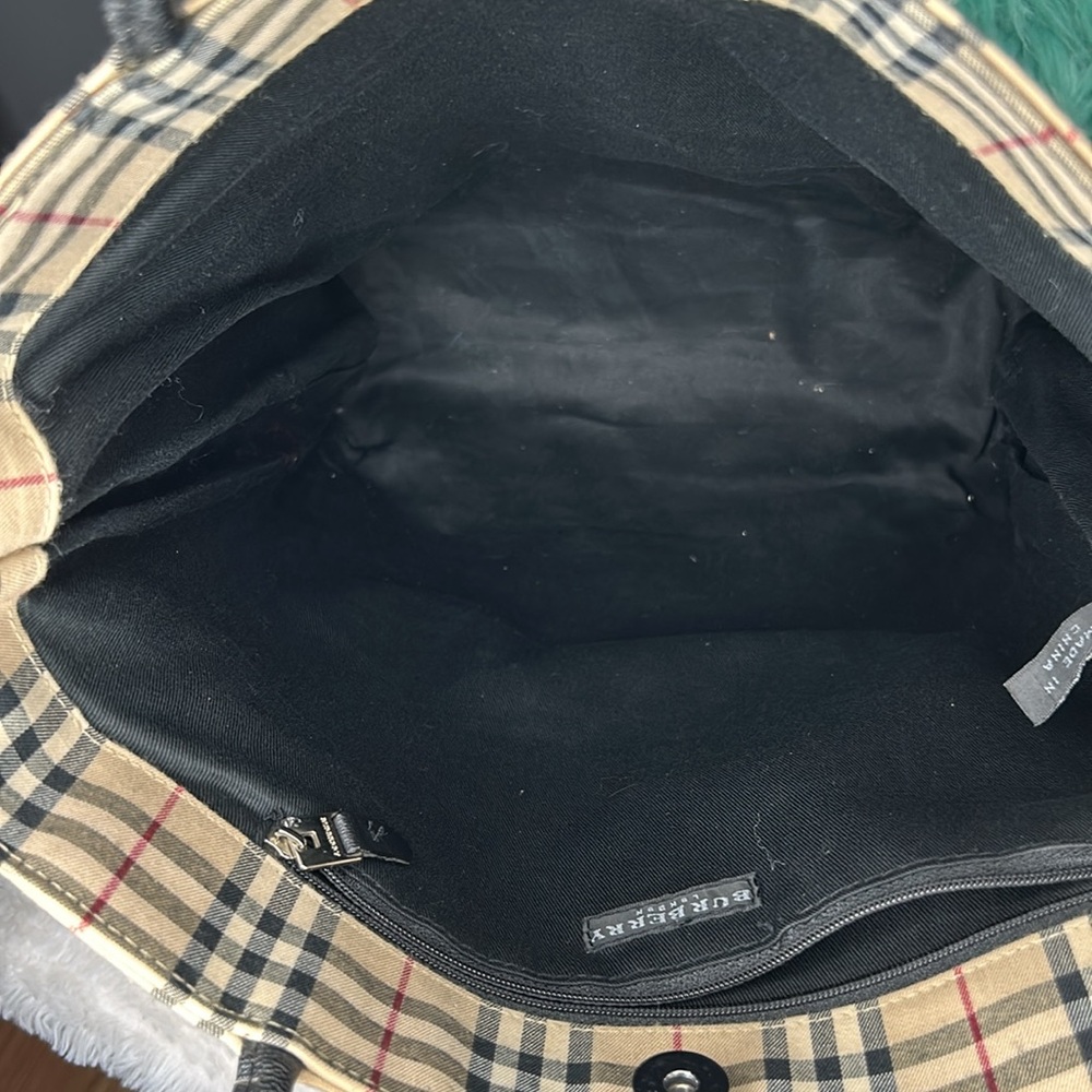 Burberry Beige and Black Checkered Tote - Picture 6 of 10